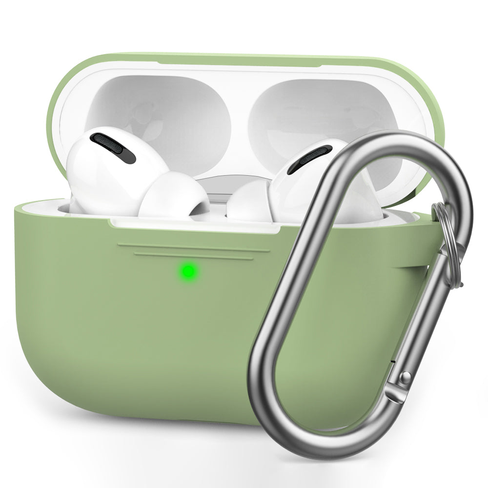 AHASTYLE PT-P1 Earphone Silicone Case for Apple AirPods Pro Earbud Charging Box Full Protection Cover with Carabiner AHASTYLE PT-P1 Earphone Silicone Case for Apple AirPods Pro Earbud Charging Box Full Protection Cover with Carabiner